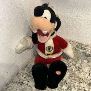 Disney Goofy Santa Tickle Here Talking Animated‎ Singing Plush Laughing READ